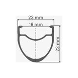 DT Swiss P 1800 SPLINE front clincher wheel for road bikes, tubeless-ready, with 23x18mm rim width, showcasing sleek bike components.