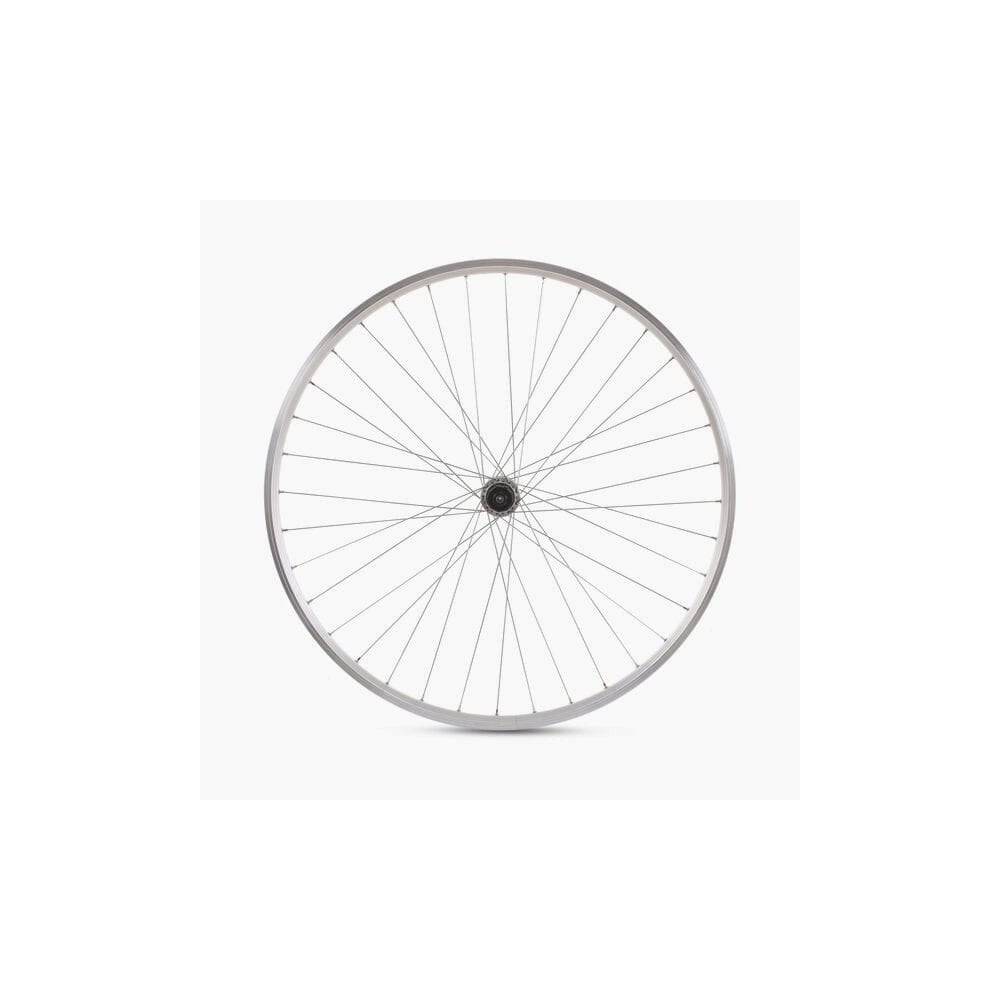 Silver M Part Wheels 700c road rear wheel with Shimano Sora hub and eyeleted rim for cycling components.