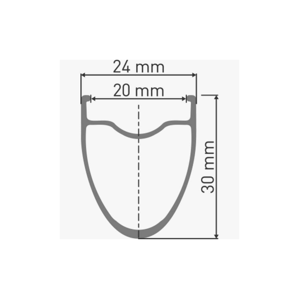 DT Swiss T 1800 rear track wheel with 30mm aero alloy rim, tubeless-ready clincher for cycling components.
