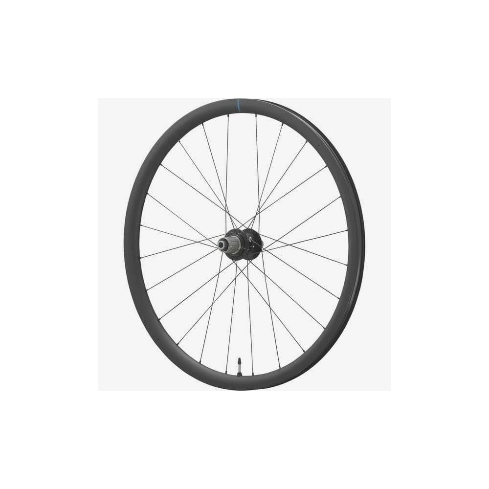 Shimano GRX WH-RX880 700C rear gravel bike wheel with 12-speed 12x142mm center lock disc brake, designed for gravel riding.