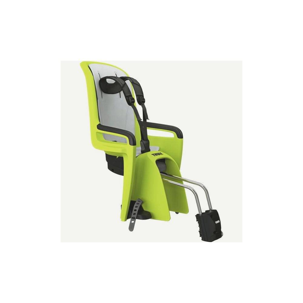Thule RideAlong 2 rear childseat mounted on bike, adjustable child bike seat for kids aged 9 months to 6 years, accessories.