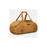 Thule Chasm Duffel Bag with convertible straps and durable wheels, versatile travel accessory in black.