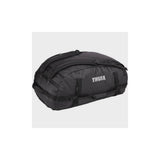 Thule Chasm duffel bag with convertible backpack straps and durable wheels, designed for versatile travel and outdoor use.