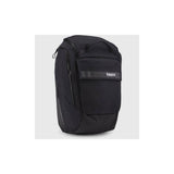 Thule Paramount Hybrid pannier and backpack for urban commuting, showing its versatile design and durable accessories.