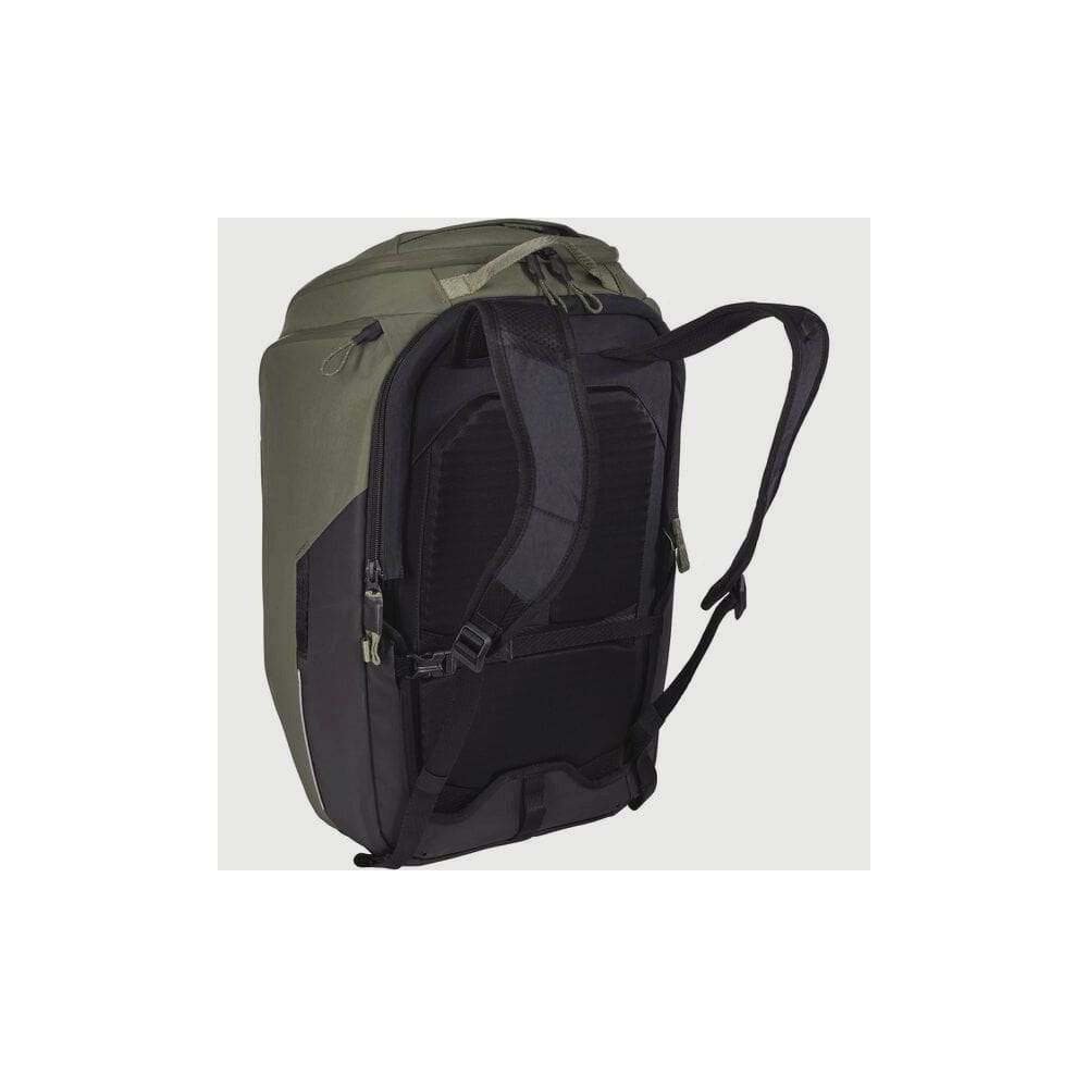 Thule Paramount Hybrid pannier and backpack designed for urban commuters, featuring multiple compartments and durable straps.