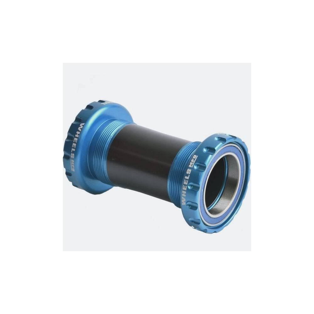 Wheels Manufacturing BSA threaded bottom bracket with ABEC-3 bearings for 30mm crank compatibility, close-up of component and bearings