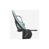 Thule Yepp 2 Maxi child bike seat with HD rack mount and click-in system, designed for secure and comfortable riding.