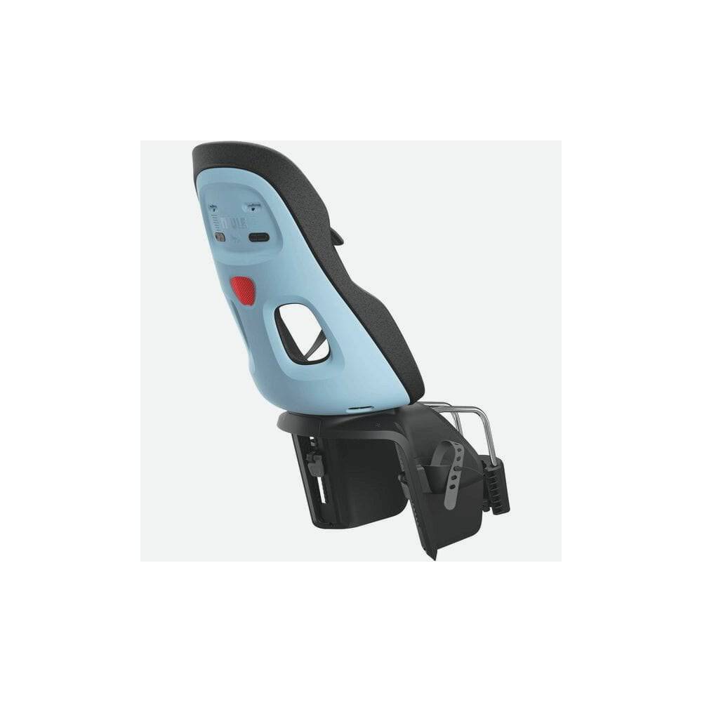 Thule Yepp Nexxt 2 Maxi child bike seat frame mount with suspension and safety buckle, designed for secure child riding comfort.