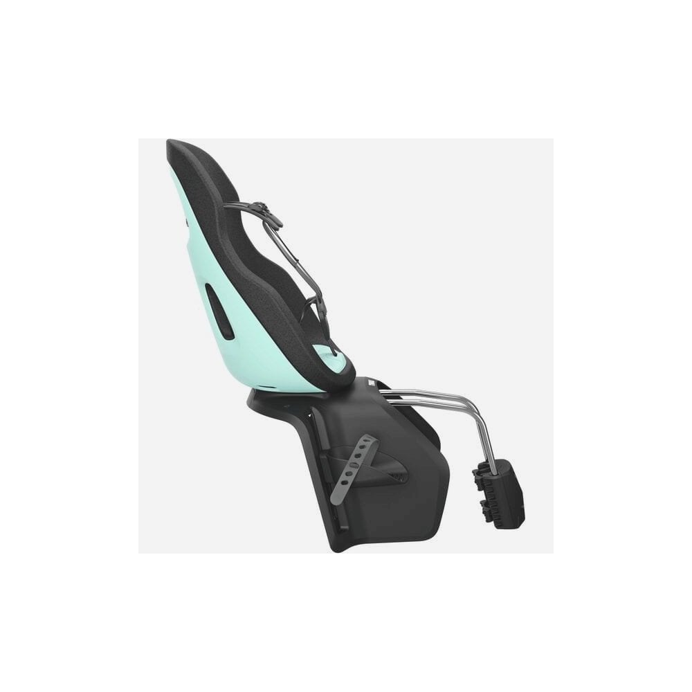 Thule Yepp Nexxt 2 Maxi child seat frame mount with suspension and safety buckle for bike accessories.