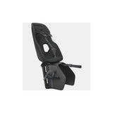 Thule Yepp Nexxt 2 Maxi rack mount child bike seat for kids, showing the secure, comfortable design and mounting accessories.