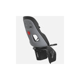 Thule Yepp Nexxt 2 Maxi rack mount child bike seat with safety straps and padded seat for kids, designed for secure cycling.