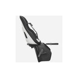 Thule Yepp Nexxt 2 Maxi rack mount child bike seat showing secure mounting brackets and padded seat for kids.
