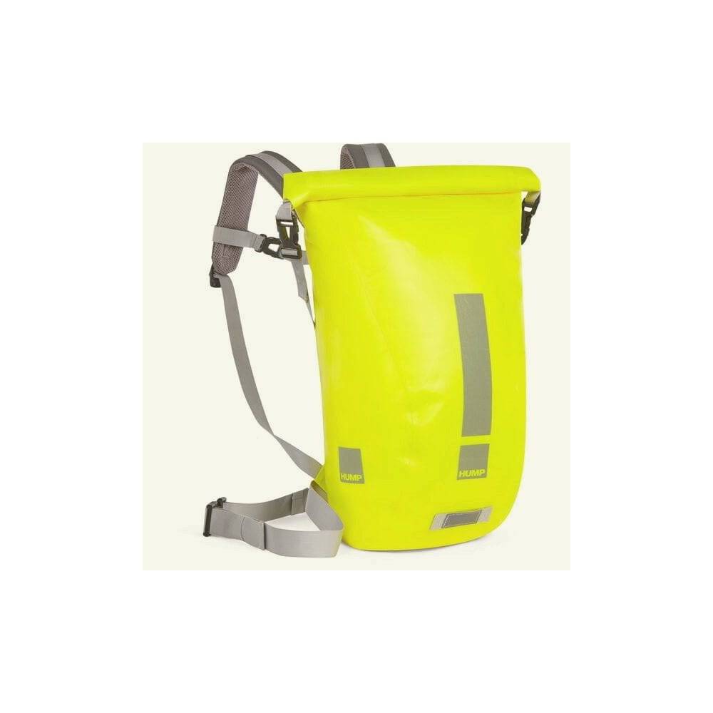 HUMP reflective waterproof 20L backpack with ergonomic design and durable weatherproof material, suitable for outdoor accessories.