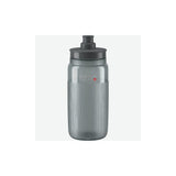 Elite Fly Tex Smoke 550 ml racing water bottle with enhanced grip and fast-open cap, designed for cycling accessories.