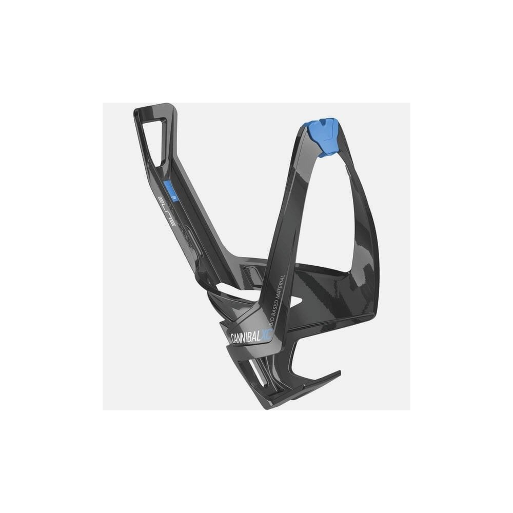Elite Cannibal XC Bio Bottle Cage attached to a bike frame, lightweight and sustainable bike accessory for hydration.