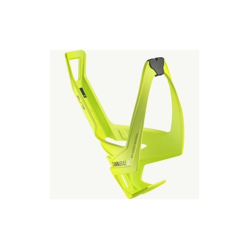 Elite Cannibal XC Bio Bottle Cage, lightweight and sustainable bike accessory, shown mounted on a bicycle frame.