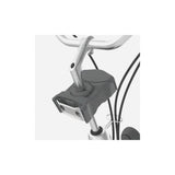 Urban Iki TA-KE front child seat on a bike, weather-resistant and safe bike accessory for children.