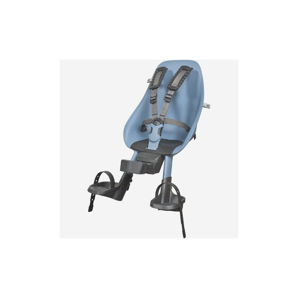 Urban Iki TA-KE front child seat mounted on bike, weather-resistant and safe bike accessory for children.