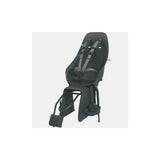 Urban Iki TA-KE rear child bike seat mounted on e-bike frame, designed for safe and comfortable child cycling accessories.