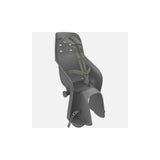 Urban Iki Rear Childseat U-ME Easy Fix attached to a bike with pannier rack, showing the secure child seat and mounting system.