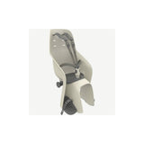 Urban Iki U-ME Easy Fix rear childseat accessories for bikes and e-bikes, shown with pannier rack attachment.