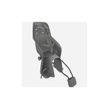 Urban Iki U-ME rear child seat with frame mount for bikes and e-bikes, shown installed on a bike frame.