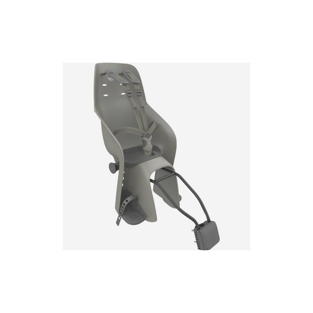 Urban Iki U-ME rear child seat with frame mount installed on a bike, designed for safe and comfortable child transportation.