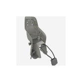 Urban Iki U-ME rear child seat with frame mount installed on a bike, designed for safe and comfortable child transportation.