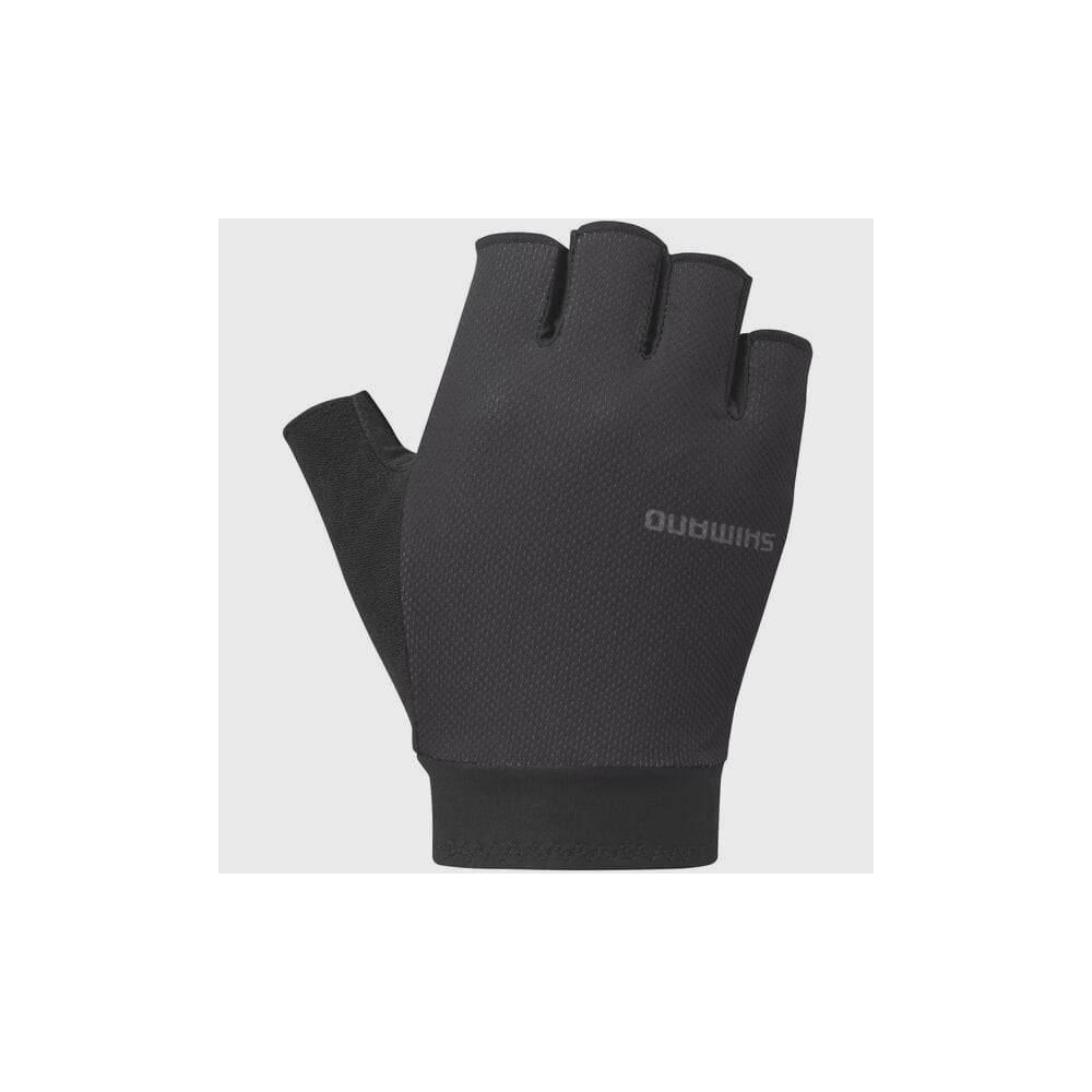 Shimano unisex explorer cycling gloves showing ergonomic design, padded palms, and adjustable wrist straps for comfortable riding.