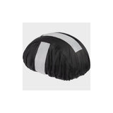 HUMP reflective waterproof helmet cover with elastic fit, designed for adult helmets, providing visibility and protection.