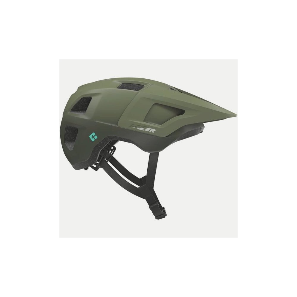 Lazer Finch KinetiCore youth trail helmet with adjustable fit and LED light mount, designed for outdoor biking safety.