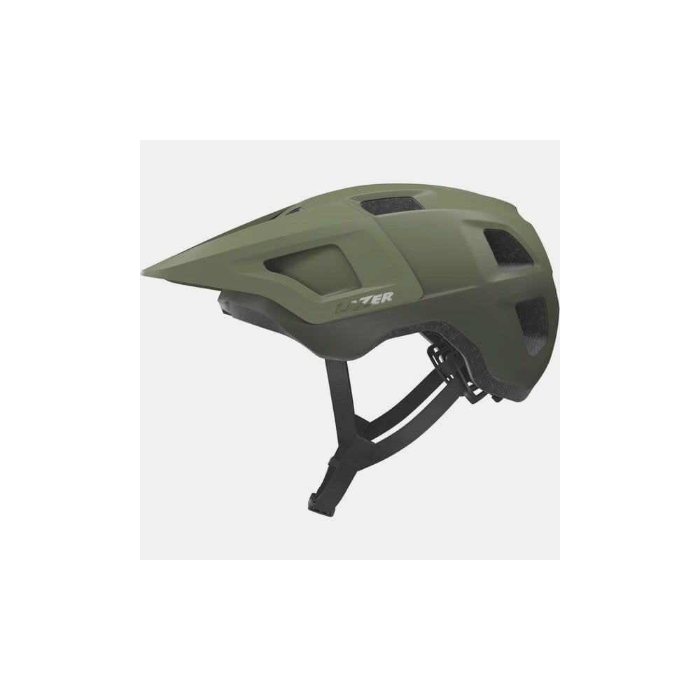 Lazer Finch KinetiCore youth trail helmet with adjustable fit and LED light mount, designed for safe outdoor biking.