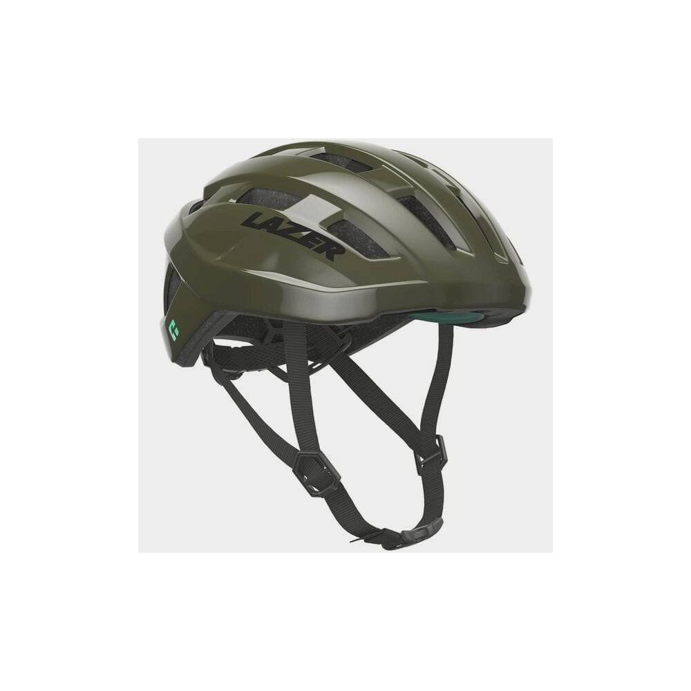 Lazer Tempo KinetiCore unisex helmet with adjustable fit and LED light mount, designed for cycling safety and comfort.