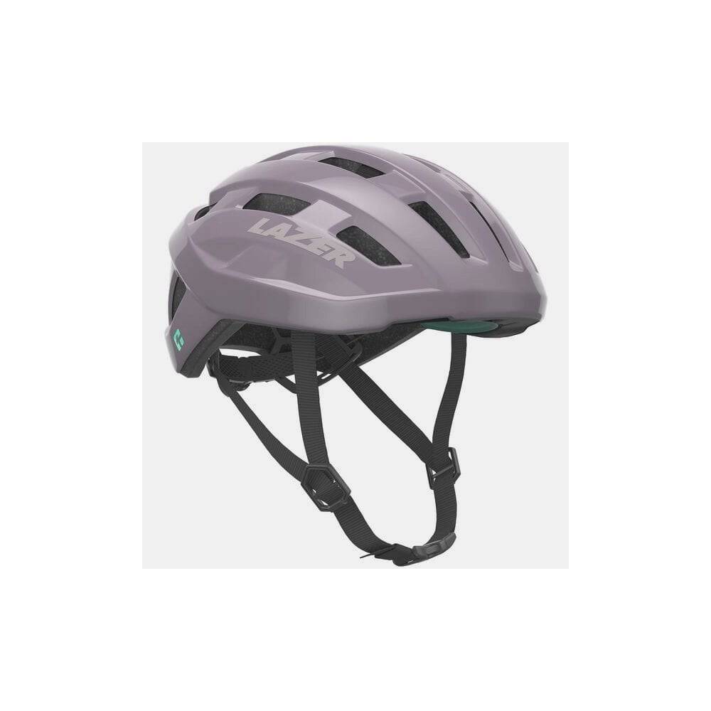 Lazer Tempo KinetiCore unisex cycling helmet with adjustable fit and LED light mount, shown from side view.