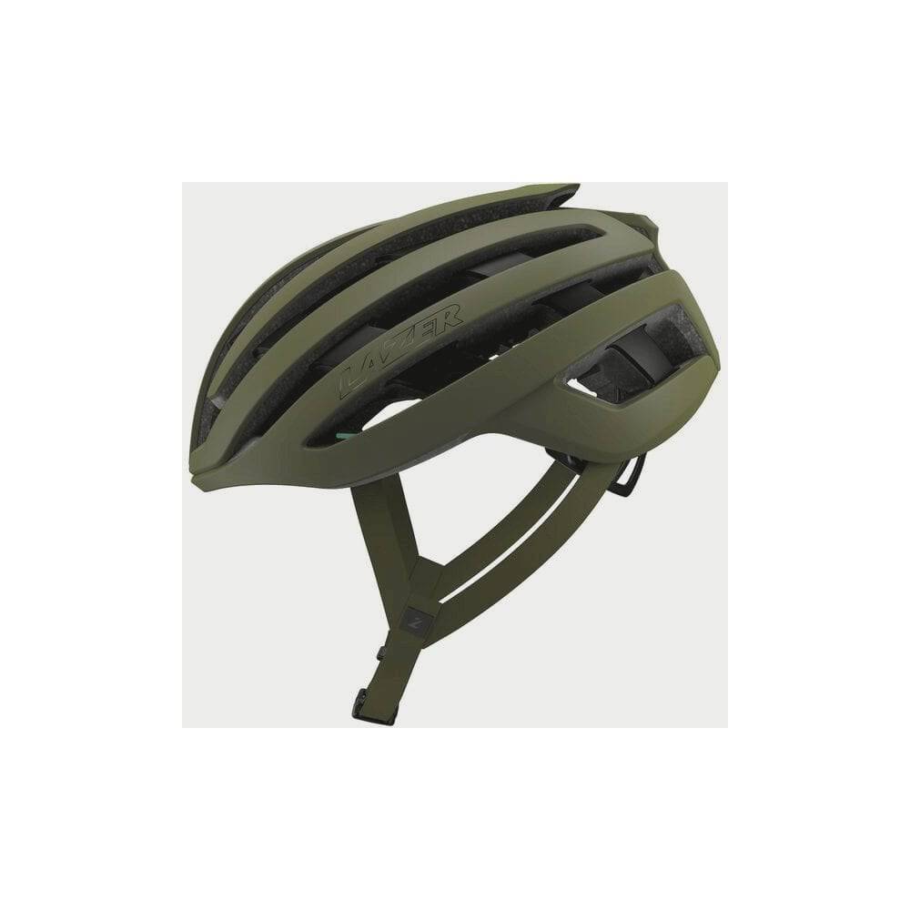 Lazer Z1 KinetiCore cycling helmet with ventilation and advanced RollSys fit system, shown from side view.