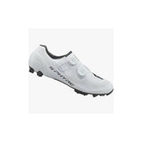 Shimano S-PHYRE XC9 MTB cycling shoes with black and red design, featuring cleats and breathable upper for cross country racing.