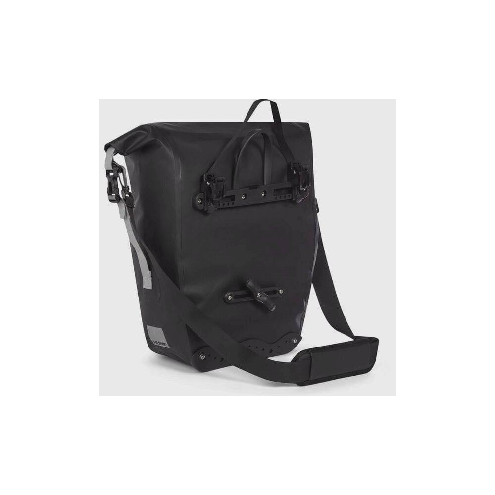 HUMP Reflective Waterproof 30L single pannier bag with quick-release mounting system, designed for bike accessories.