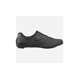Shimano RC3 road cycling shoes with BOA dial closure and reflective print, designed for performance cycling.