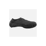 Shimano RC3 road cycling shoes with BOA dial closure and reflective print, designed for performance cycling.