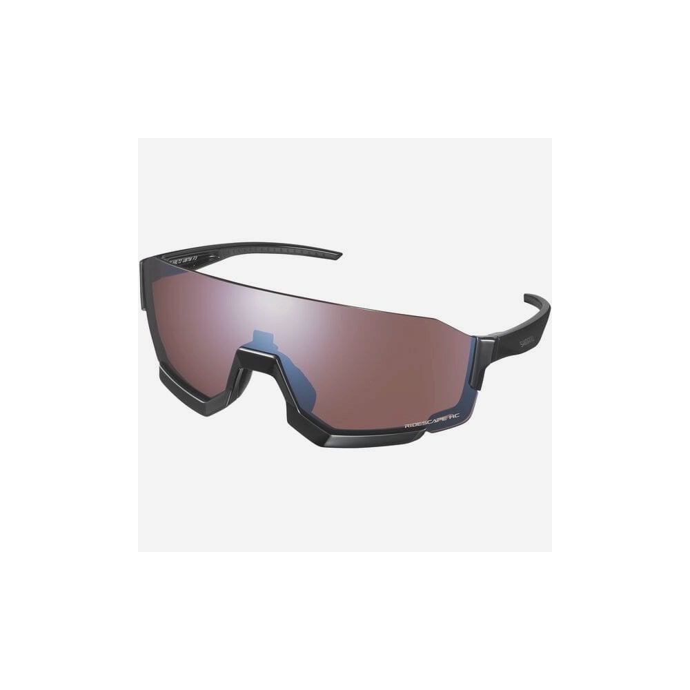 Shimano Aerolite RideScape road glasses with UV400 protection, featuring lightweight frame and clear lenses for cycling safety.
