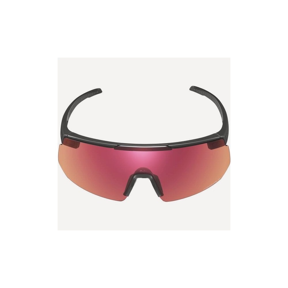 Shimano S-PHYRE RideScape road cycling glasses with magnetic lens system, black frame and clear lenses for outdoor cycling.