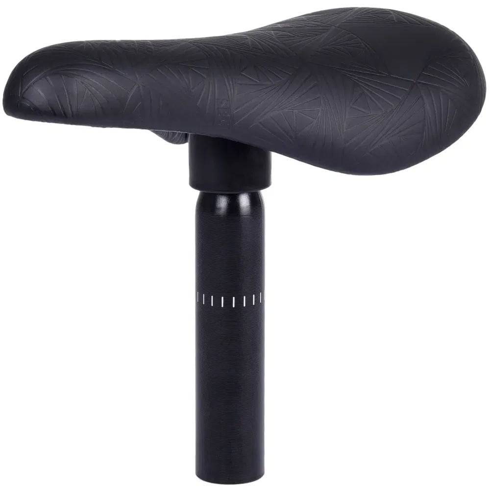 Black DMR Saddle Sect Combo 27.2mm bike seat post and nylon bike seat for mountain or road cycling.