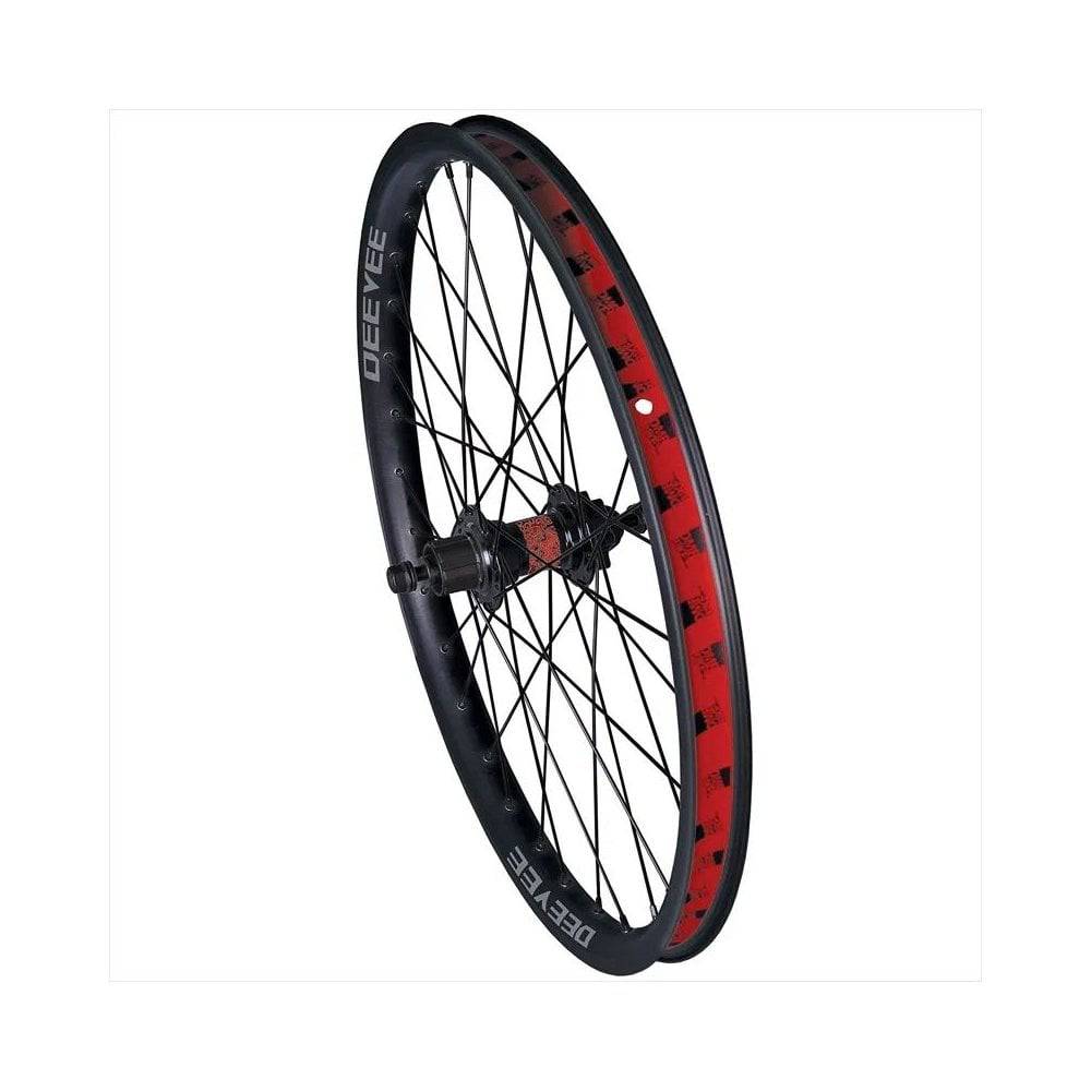 Black DMR Pro 24-inch rear wheel for MTB, dirt jump, downhill, and free-ride bikes, featuring 1-6 speed compatibility.