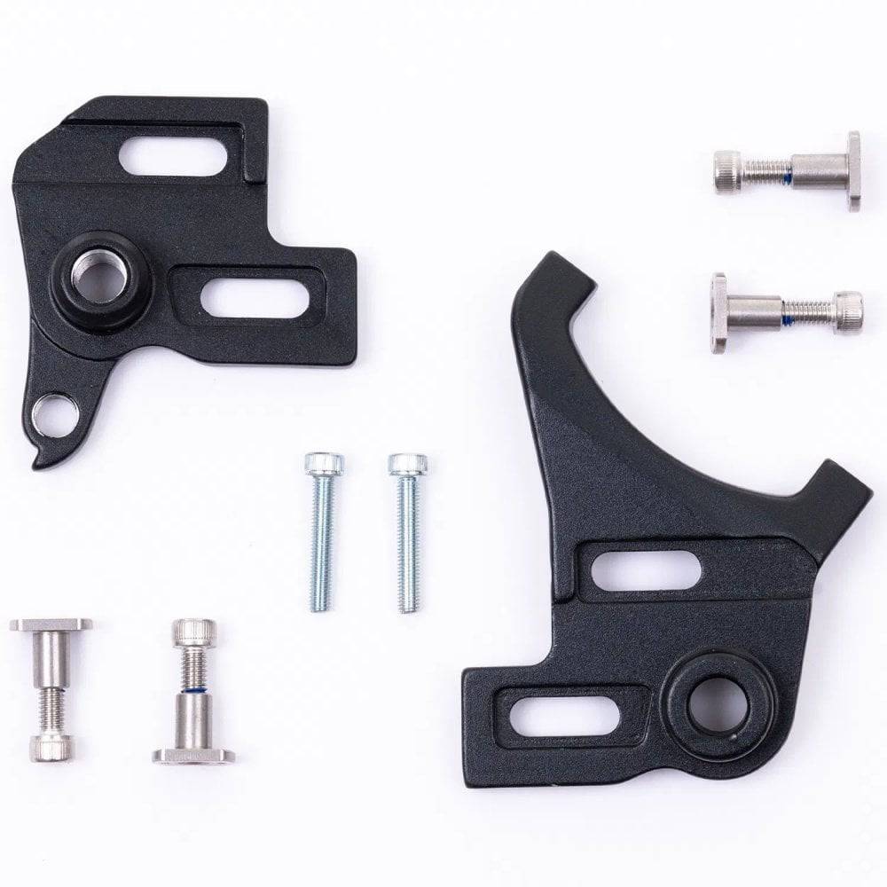 DMR Bikes Rhythm Dropouts Hanger for single speed and geared mountain bikes, adjustable MTB component part.