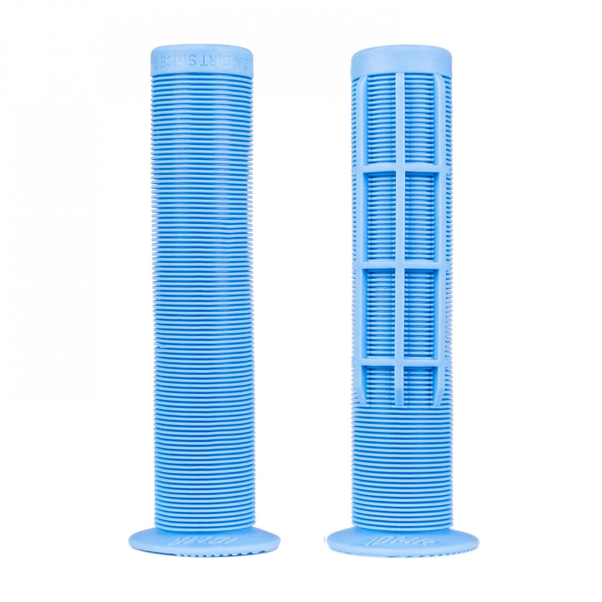 DMR Bikes Grid grips with soft rubber and waffle pattern for MTB handlebar comfort and enhanced grip.