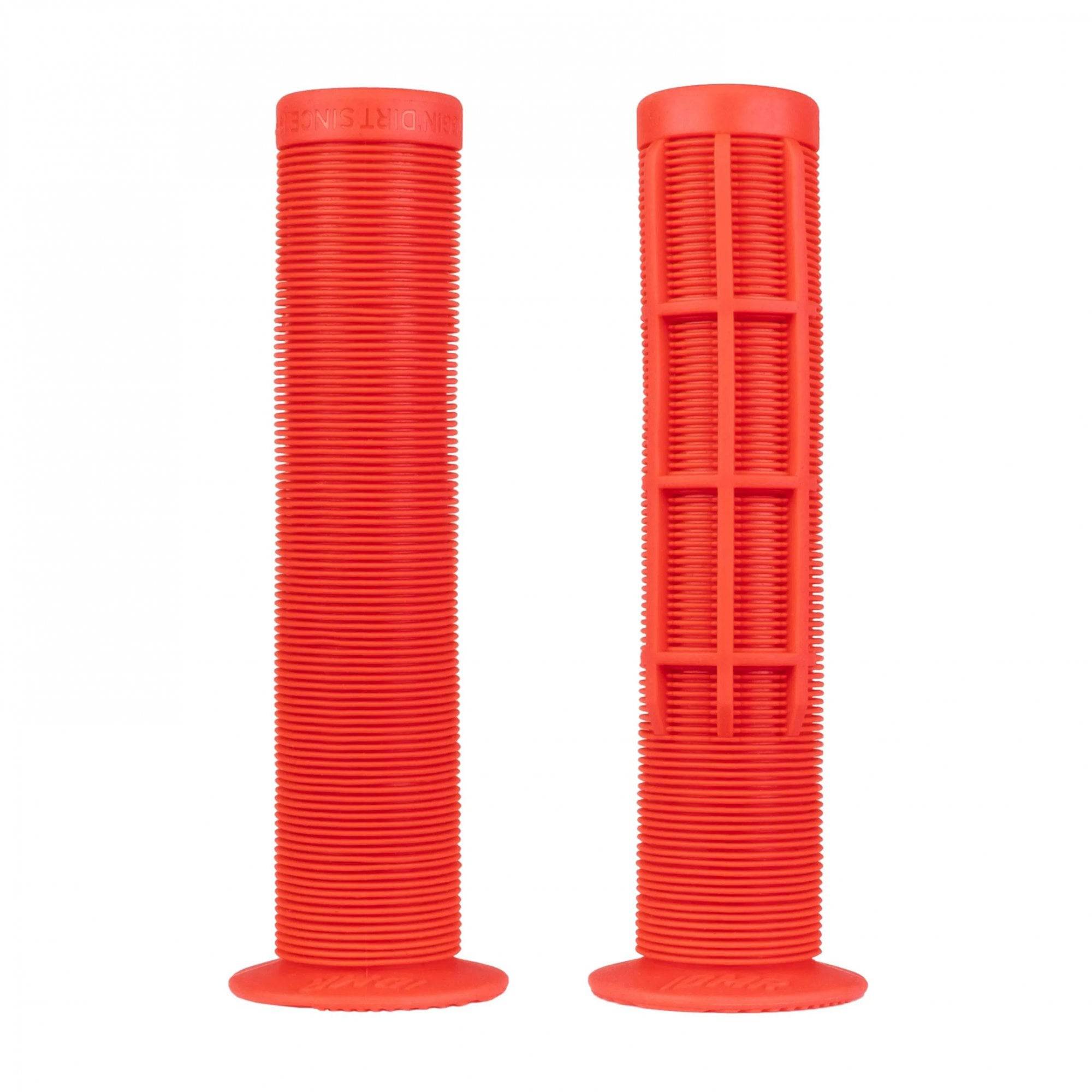 DMR Bikes Grid grips with soft rubber, waffle pattern mountain bike handlebar grips, comfortable MTB components.