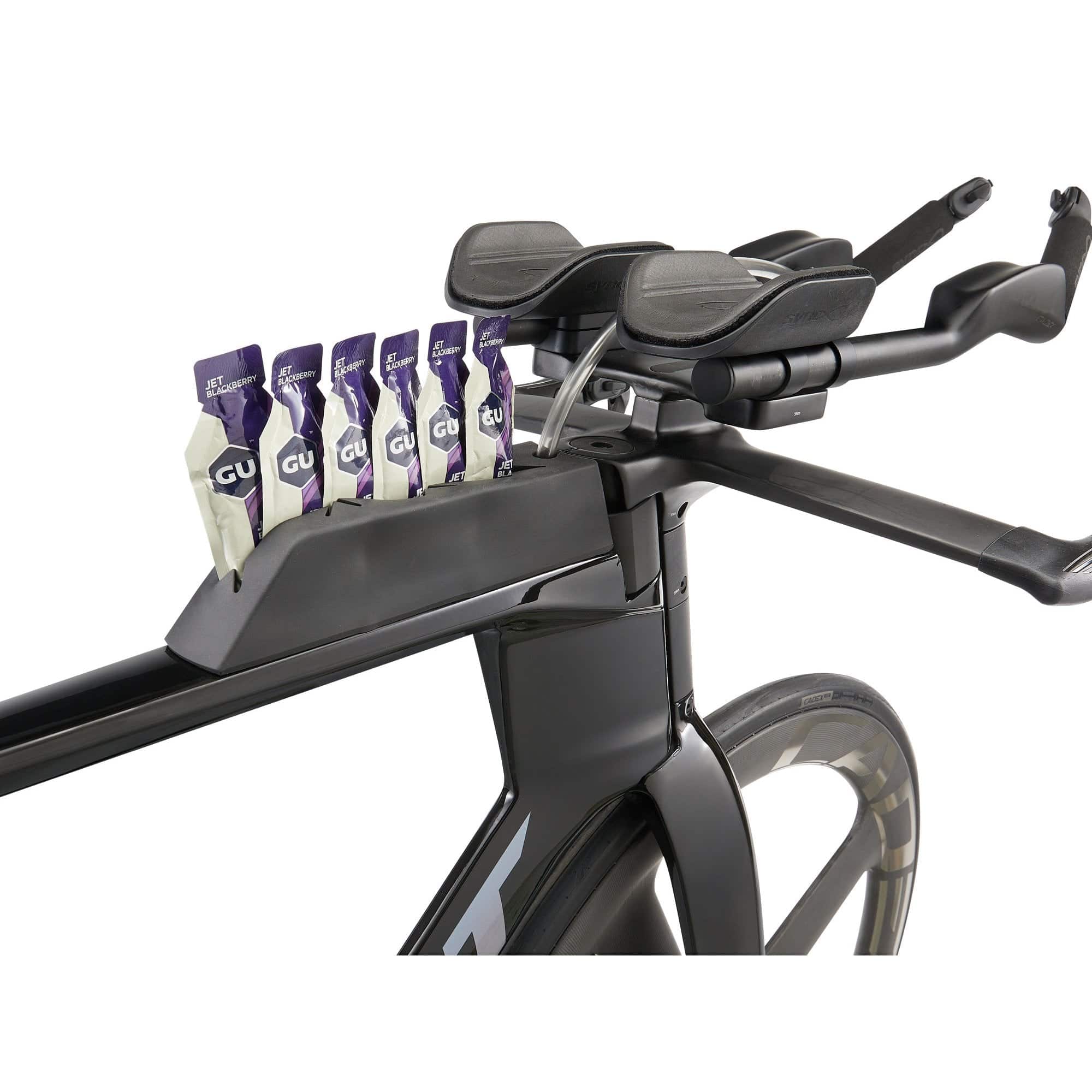 Giant Trinity Advanced SL 0 triathlon bike with integrated hydration system, disc brakes, aerodynamic frame, and sleek black design.