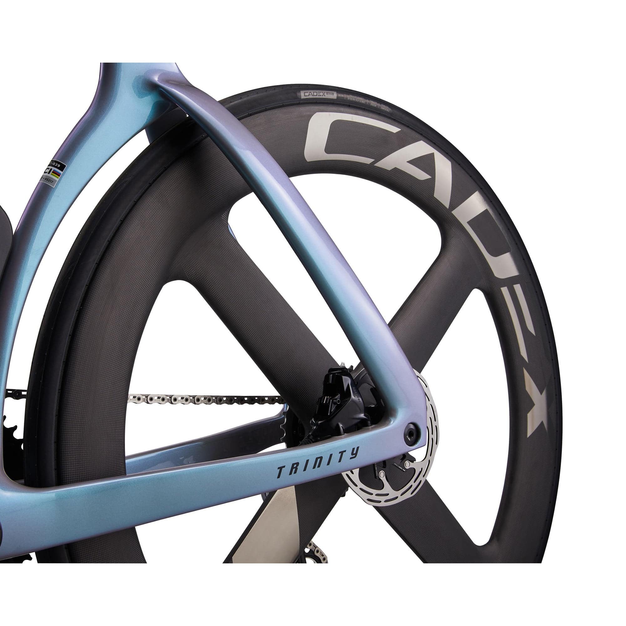 Giant Trinity Advanced SL 0 triathlon bike with aerodynamic frame, integrated hydration system, and disc brakes for competitive racing.