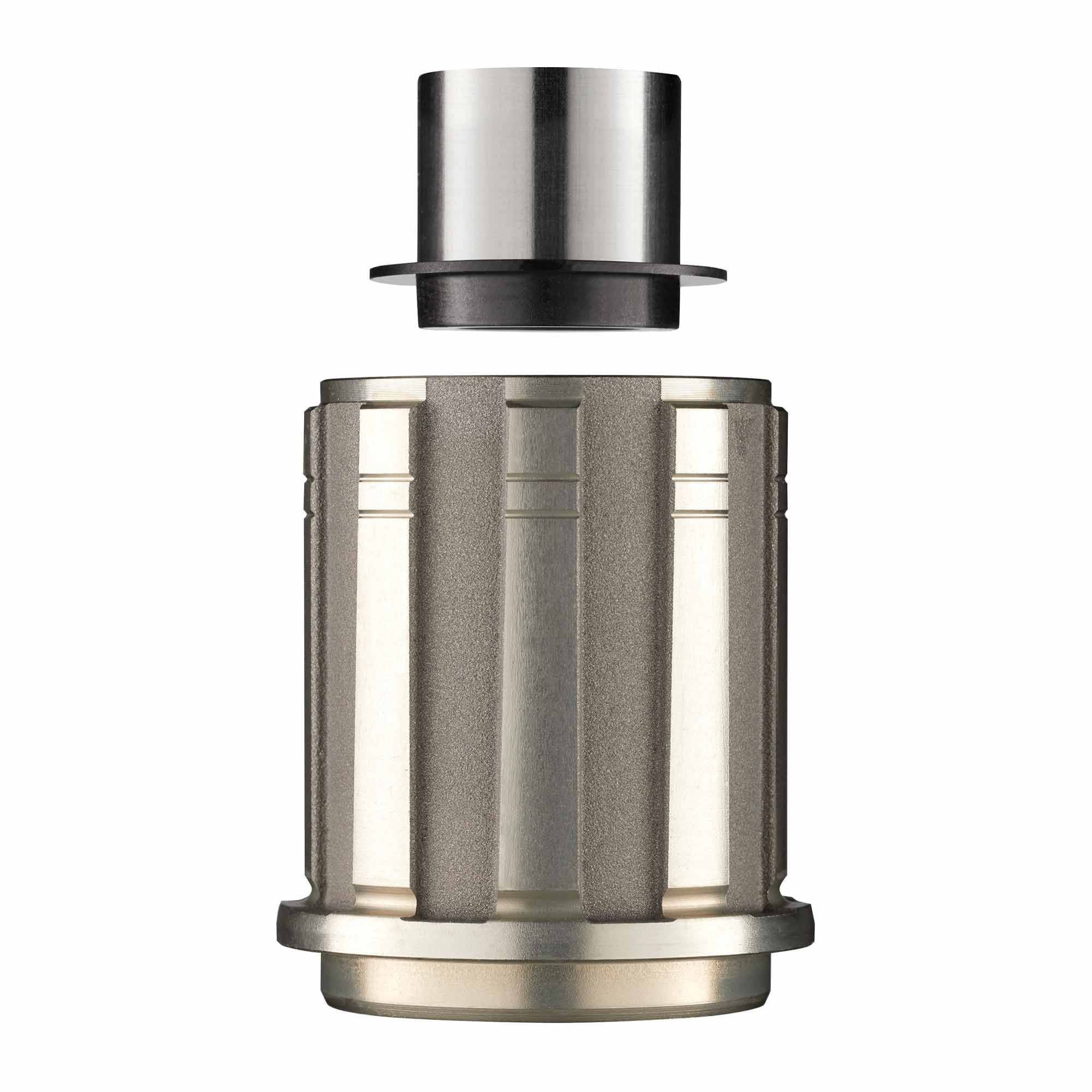 Mavic Freehub Body HG11 for ID360 hub compatible with Shimano, XD, Campagnolo, showcasing the black freehub component.
