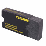 Mavic abrasive rubber tool for cleaning ceramic and UB control brake tracks, used in workshop maintenance.